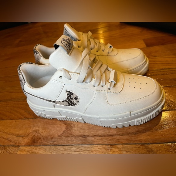 Nike Shoes - Nike Air Forze 1 Women Snake Skin print